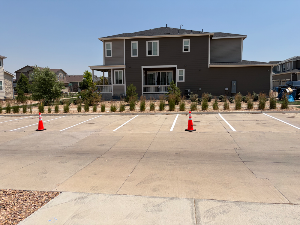 Parking lot striping job