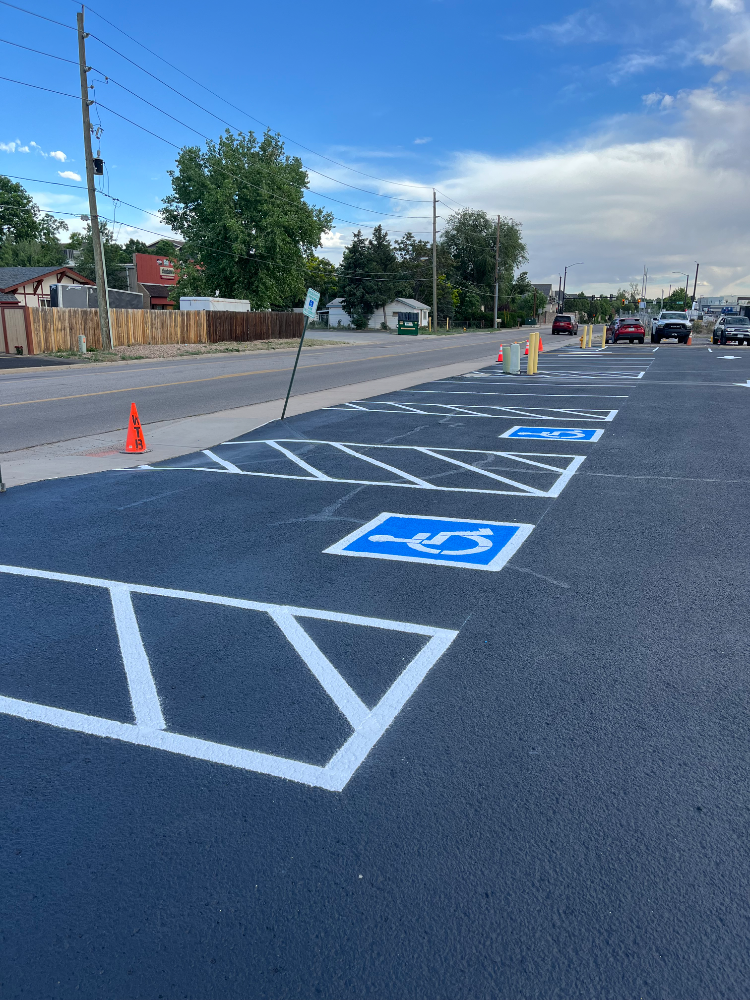 Parking lot striping job