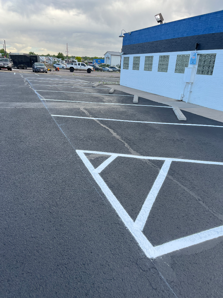 Parking lot striping job